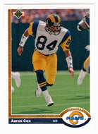 Aaron Cox - Los Angeles Rams (NFL Football Card) 1991 Upper Deck # 541 Mint