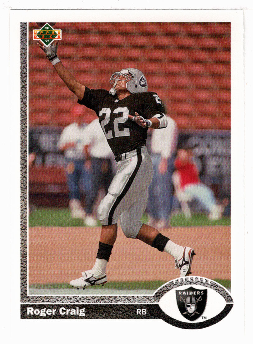 Roger Craig - Los Angeles Raiders (NFL Football Card) 1991 Upper Deck # 542 Mint