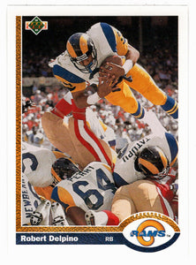 Robert Delpino - Los Angeles Rams (NFL Football Card) 1991 Upper Deck # 545 Mint