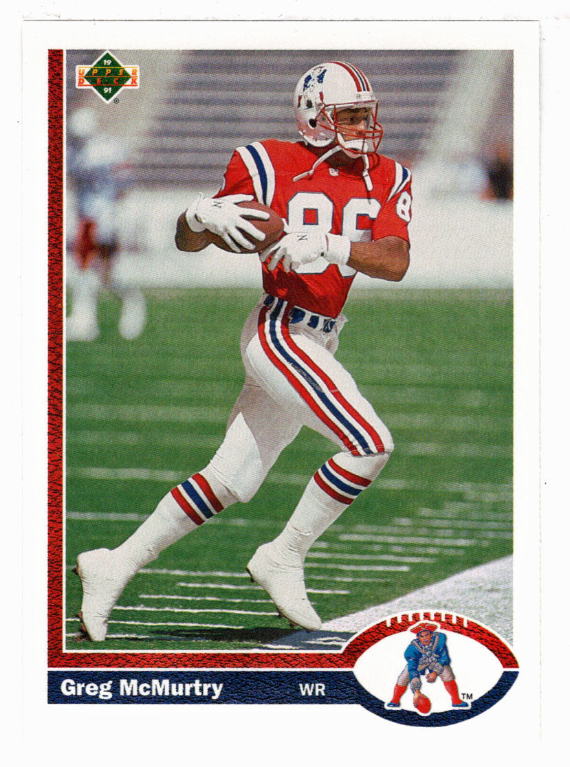 Greg McMurtry - New England Patriots (NFL Football Card) 1991 Upper Deck # 546 Mint