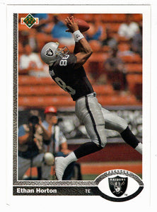 Ethan Horton - Los Angeles Raiders (NFL Football Card) 1991 Upper Deck # 582 Mint