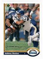 Anthony Shelton RC - San Diego Chargers (NFL Football Card) 1991 Upper Deck # 588 Mint