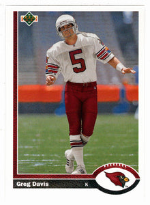 Greg Davis RC - Phoenix Cardinals (NFL Football Card) 1991 Upper Deck # 591 Mint