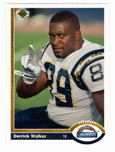 Derrick Walker RC - San Diego Chargers (NFL Football Card) 1991 Upper Deck # 597 Mint
