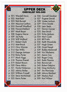 Checklist (# 501 - # 600) (NFL Football Card) 1991 Upper Deck # 600 Mint