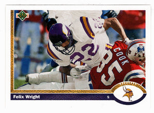 Felix Wright - Minnesota Vikings (NFL Football Card) 1991 Upper Deck # 663 Mint