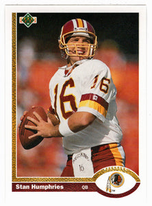 Stan Humphries - Washington Redskins (NFL Football Card) 1991 Upper Deck # 665 Mint