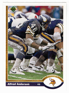 Alfred Anderson - Minnesota Vikings (NFL Football Card) 1991 Upper Deck # 666 Mint