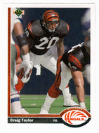Craig Taylor RC - Cincinnati Bengals (NFL Football Card) 1991 Upper Deck # 676 Mint