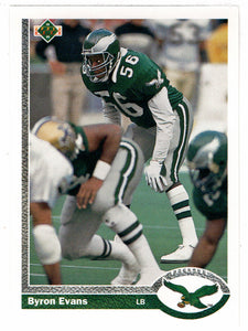 Byron Evans - Philadelphia Eagles (NFL Football Card) 1991 Upper Deck # 687 Mint