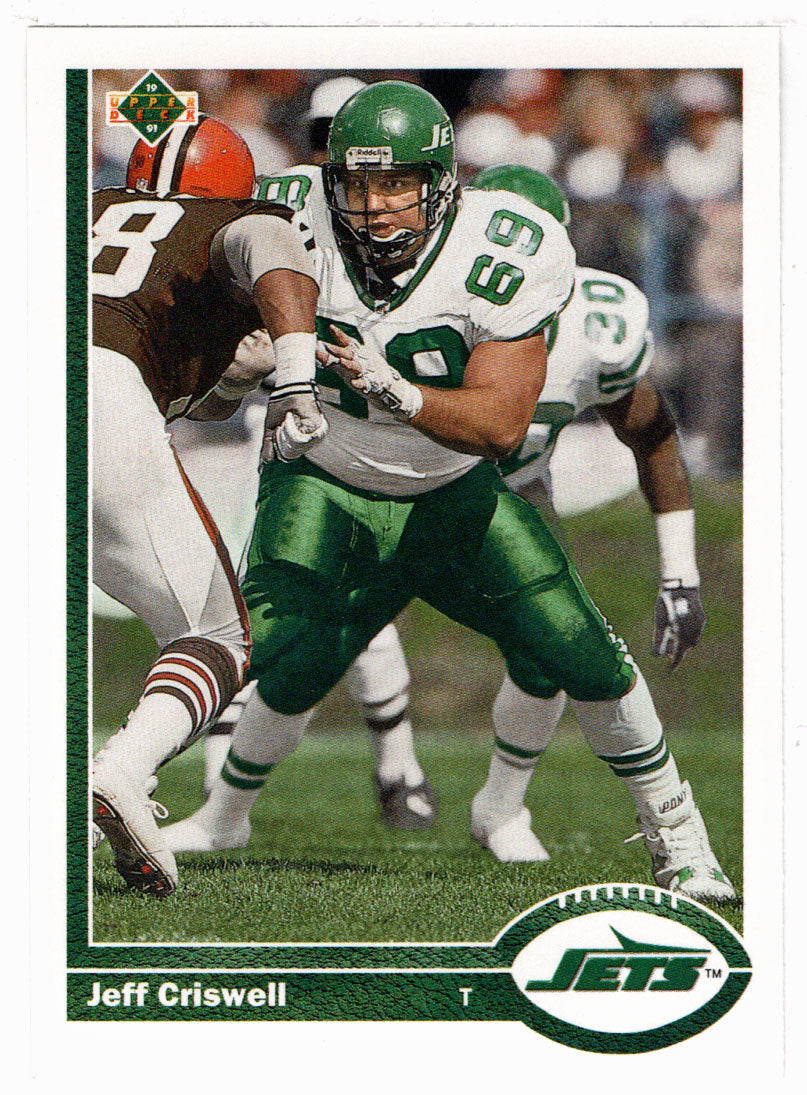 Jeff Criswell - New York Jets (NFL Football Card) 1991 Upper Deck # 689 Mint