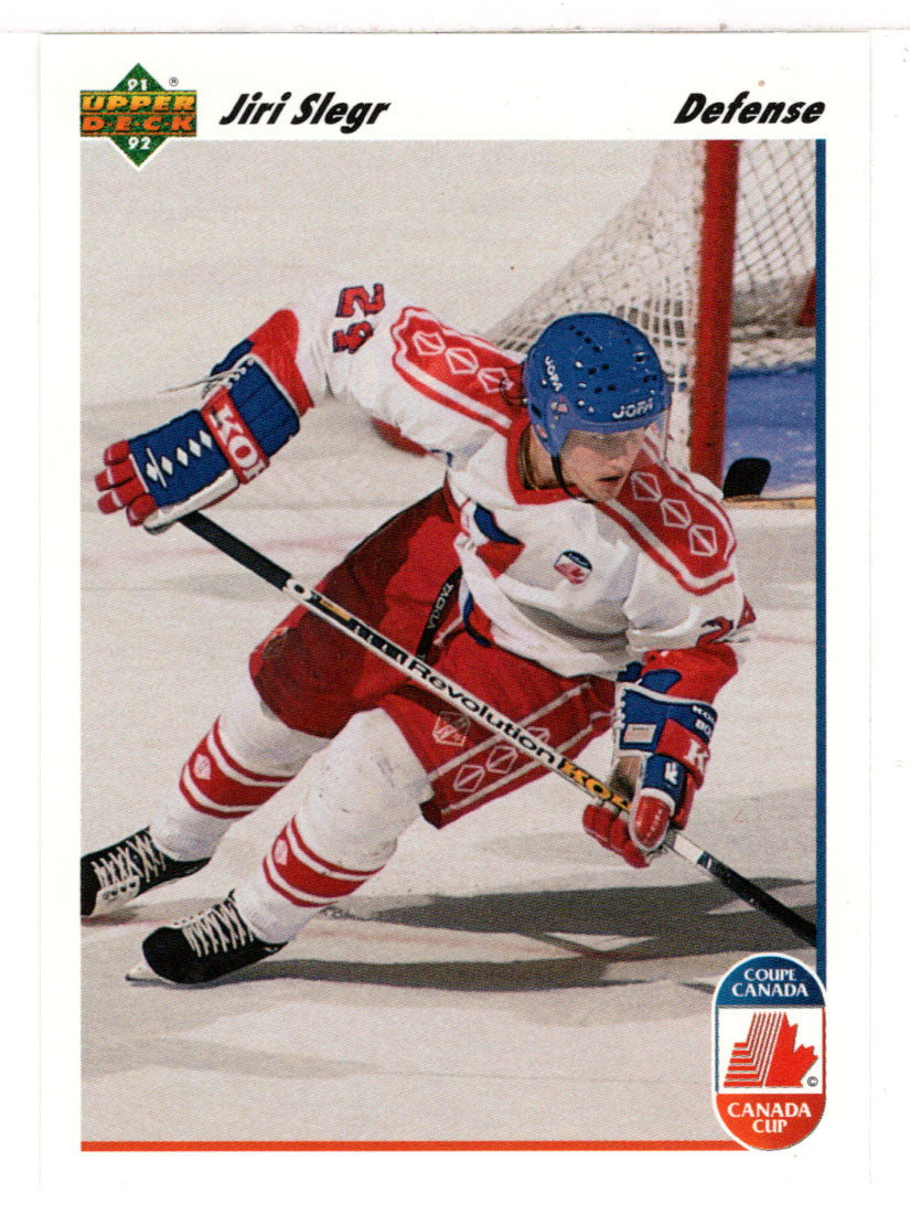 Jiri Slegr RC - Czechoslovakia - Canada Cup (NHL Hockey Card) 1991-92 Upper Deck # 18 Mint