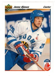 Janne Ojanen - Finland - Canada Cup (NHL Hockey Card) 1991-92 Upper Deck # 25 Mint