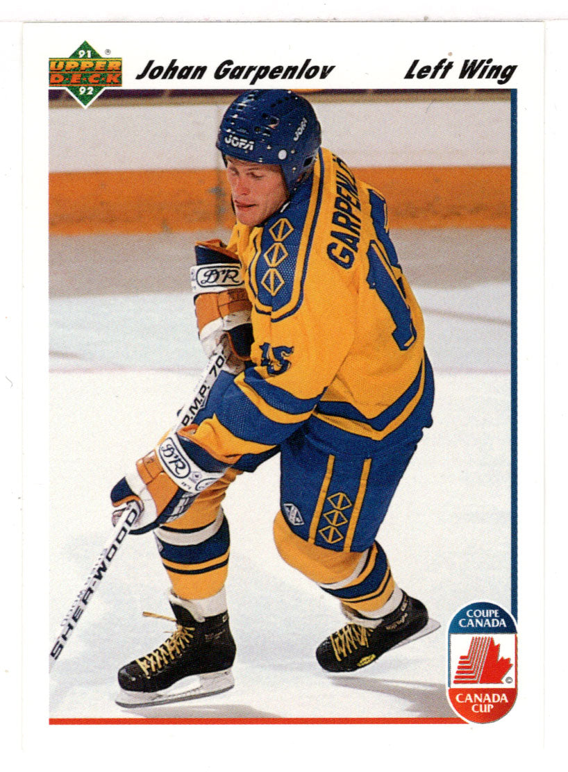 Johan Garpenlov - Sweden - Canada Cup (NHL Hockey Card) 1991-92 Upper Deck # 28 Mint