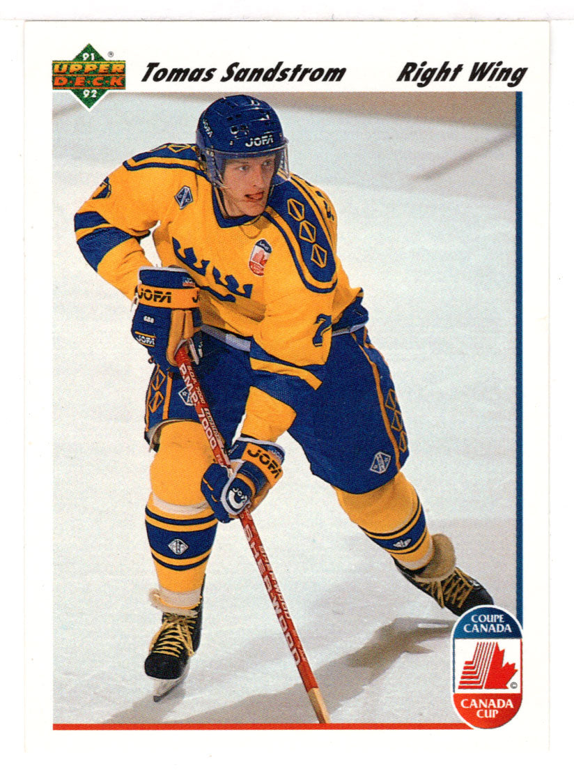 Tomas Sandstrom - Sweden - Canada Cup (NHL Hockey Card) 1991-92 Upper Deck # 30 Mint