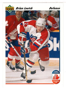 Brian Leetch - USA - Canada Cup (NHL Hockey Card) 1991-92 Upper Deck # 35 Mint