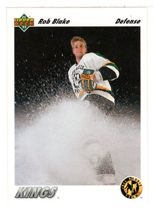 Rob Blake - Los Angeles Kings - All Rookie Team (NHL Hockey Card) 1991-92 Upper Deck # 43 Mint
