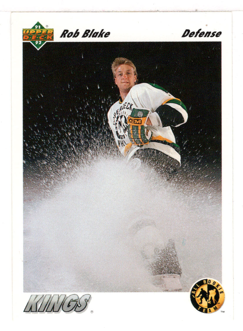 Rob Blake - Los Angeles Kings - All Rookie Team (NHL Hockey Card) 1991-92 Upper Deck # 43 Mint