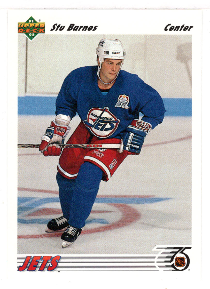 Stu Barnes - Winnipeg Jets (NHL Hockey Card) 1991-92 Upper Deck # 53 Mint
