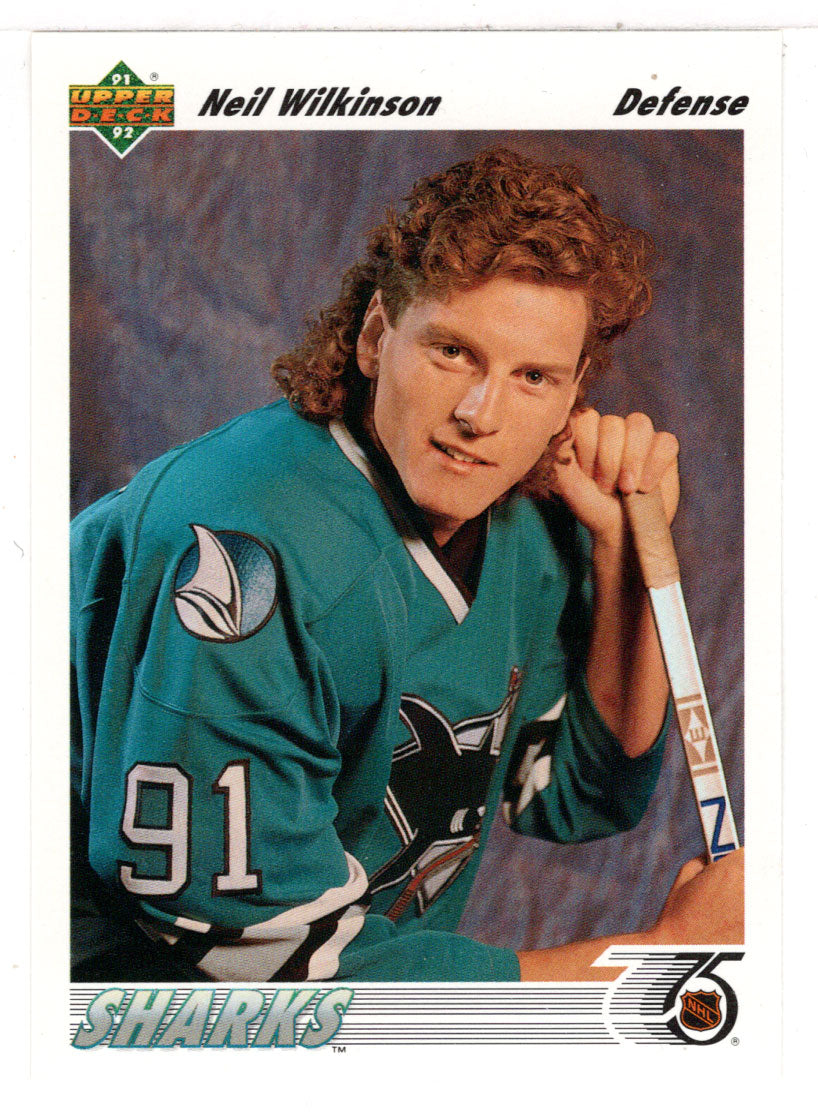 Neil Wilkinson - San Jose Sharks (NHL Hockey Card) 1991-92 Upper Deck # 55 Mint
