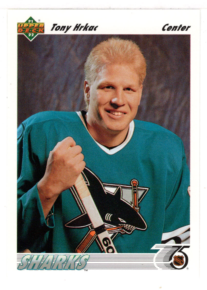 Tony Hrkac - San Jose Sharks (NHL Hockey Card) 1991-92 Upper Deck # 56 Mint