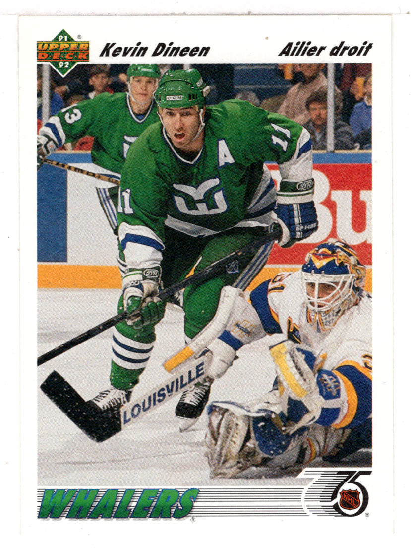 Kevin Dineen - Hartford Whalers (NHL Hockey Card) 1991-92 Upper Deck # 105 Mint