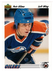 Petr Klima - Edmonton Oilers (NHL Hockey Card) 1991-92 Upper Deck # 111 Mint