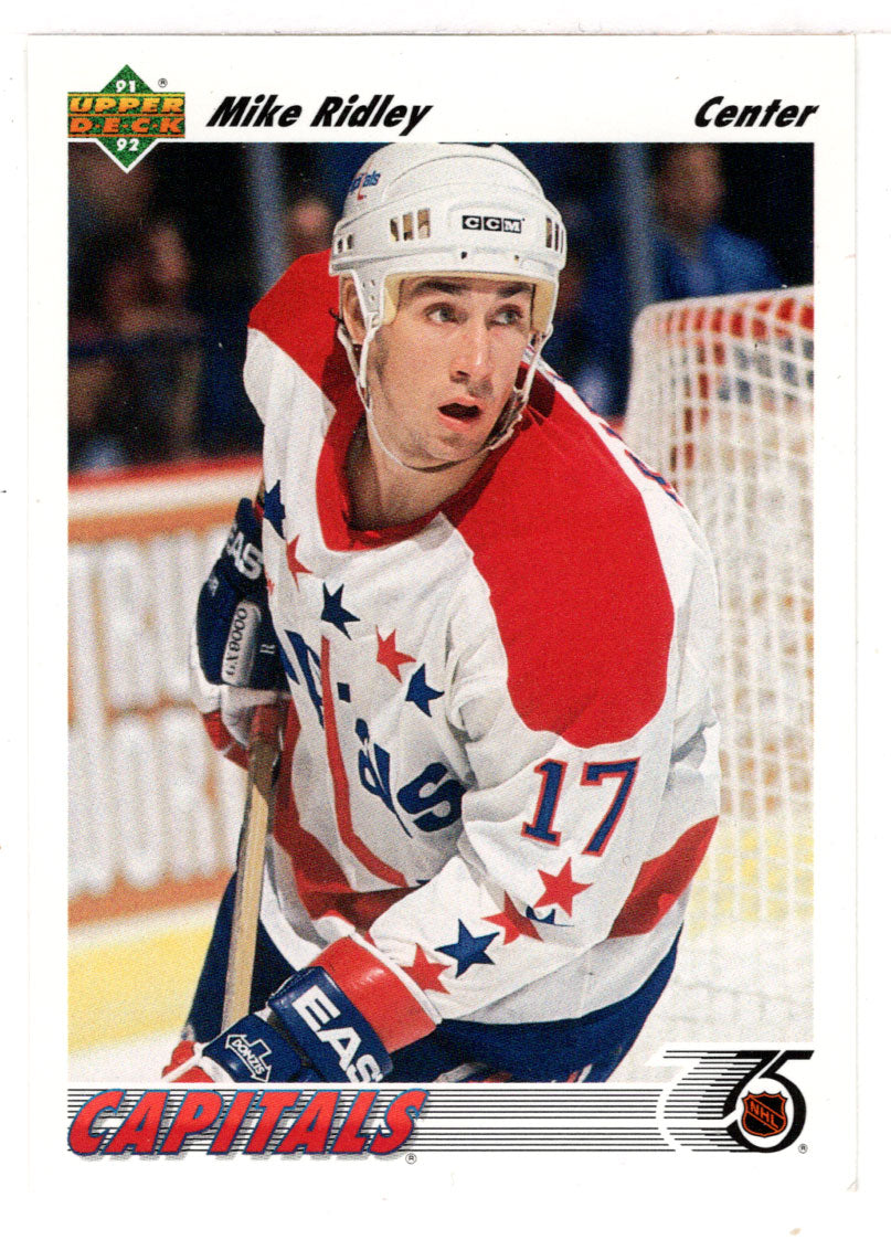 Mike Ridley - Washington Capitals (NHL Hockey Card) 1991-92 Upper Deck # 112 Mint