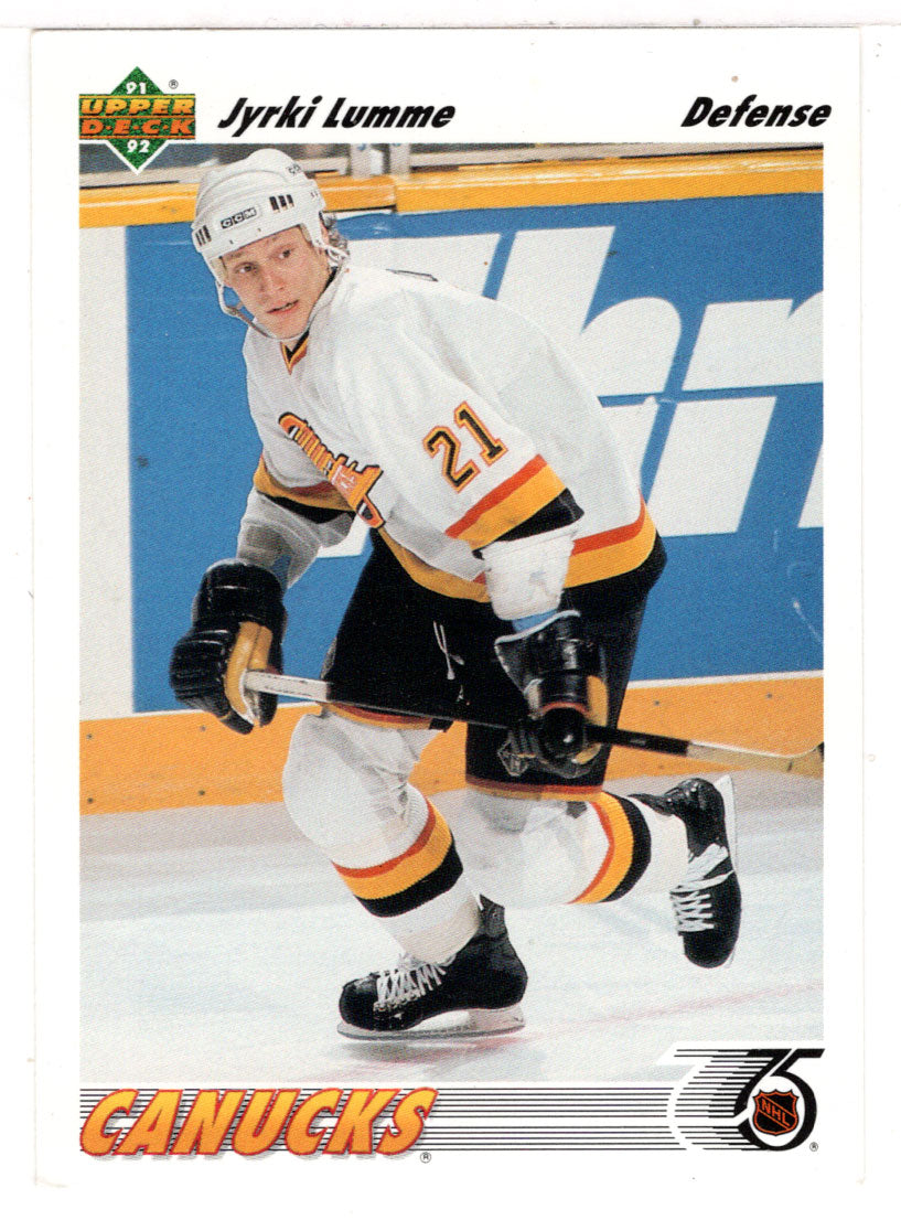 Jyrki Lumme - Vancouver Canucks (NHL Hockey Card) 1991-92 Upper Deck # 114 Mint