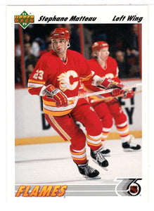 Stephane Matteau - Calgary Flames (NHL Hockey Card) 1991-92 Upper Deck # 121 Mint
