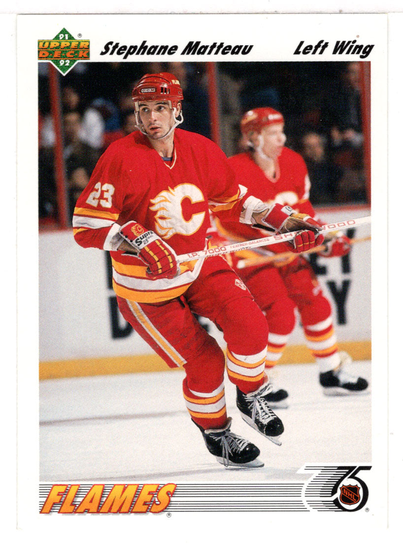 Stephane Matteau - Calgary Flames (NHL Hockey Card) 1991-92 Upper Deck # 121 Mint