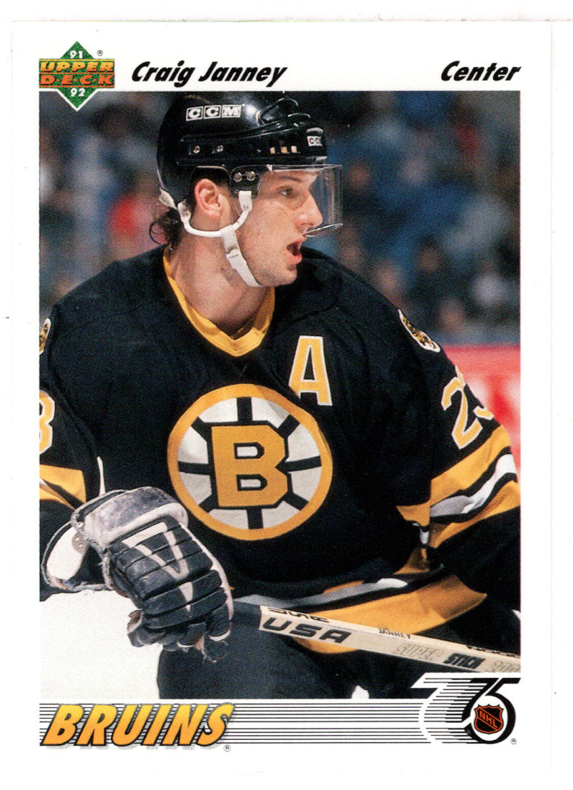 Craig Janney - Boston Bruins (NHL Hockey Card) 1991-92 Upper Deck # 128 Mint