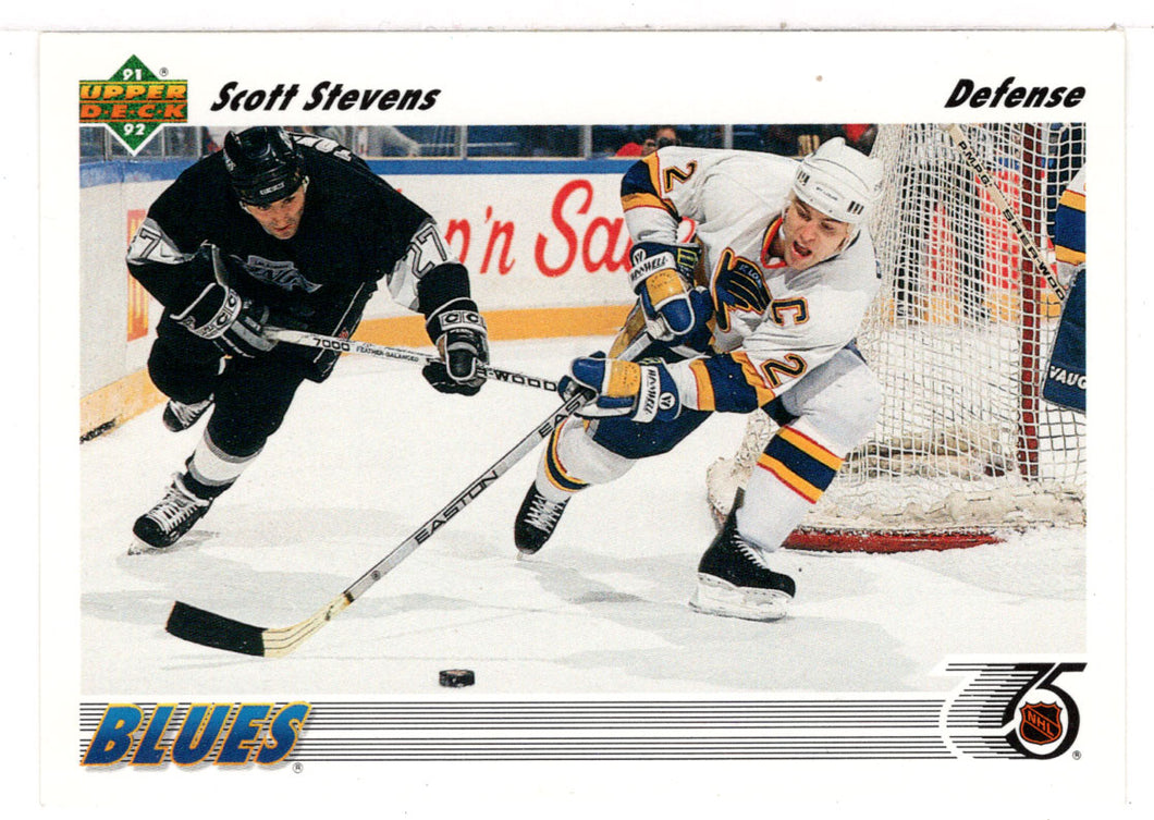 Scott Stevens - St. Louis Blues (NHL Hockey Card) 1991-92 Upper Deck # 132 Mint