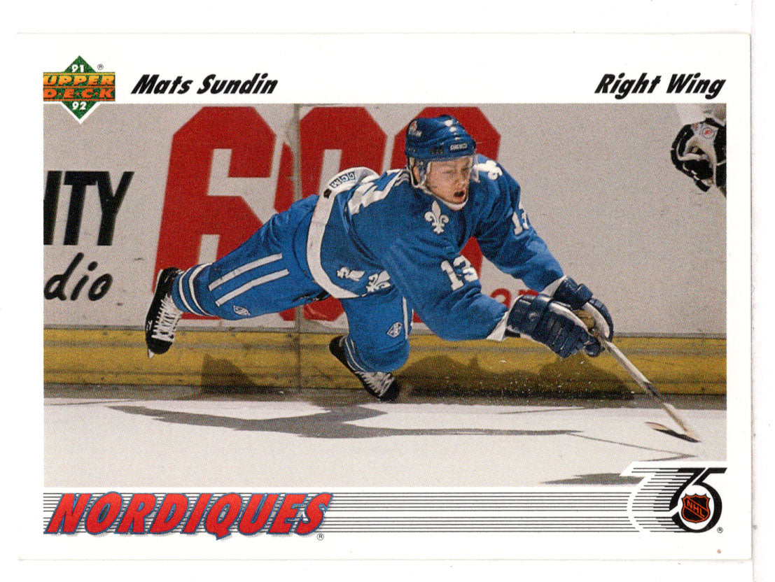 Mitchell & Ness Quebec Nordiques Sundin #13 1992 NHL Blue Line Mens