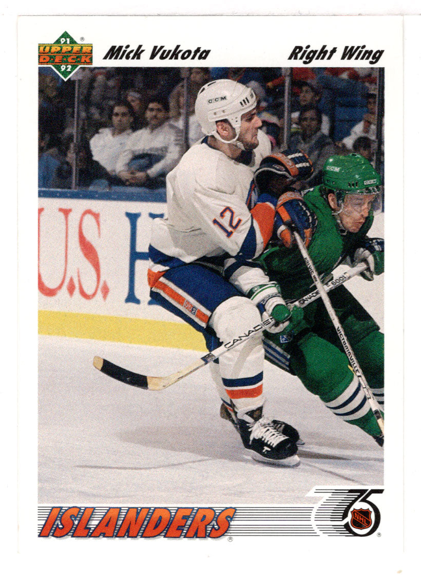 Mick Vukota - New York Islanders (NHL Hockey Card) 1991-92 Upper Deck # 135 Mint