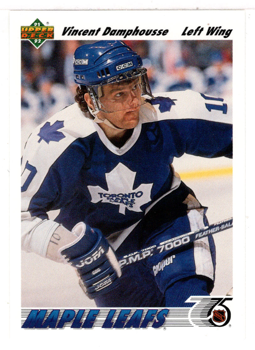 Vincent Damphousse - Toronto Maple Leafs (NHL Hockey Card) 1991-92 Upper Deck # 136 Mint