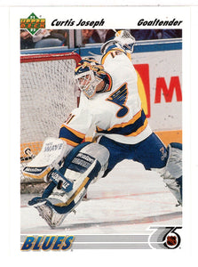 Curtis Joseph - St. Louis Blues (NHL Hockey Card) 1991-92 Upper Deck # 139 Mint