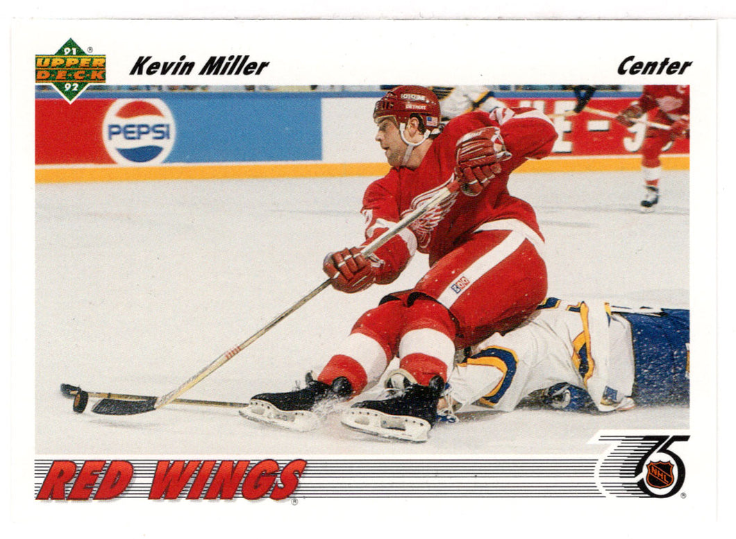 Kevin Miller - Detroit Red Wings (NHL Hockey Card) 1991-92 Upper Deck # 142 Mint