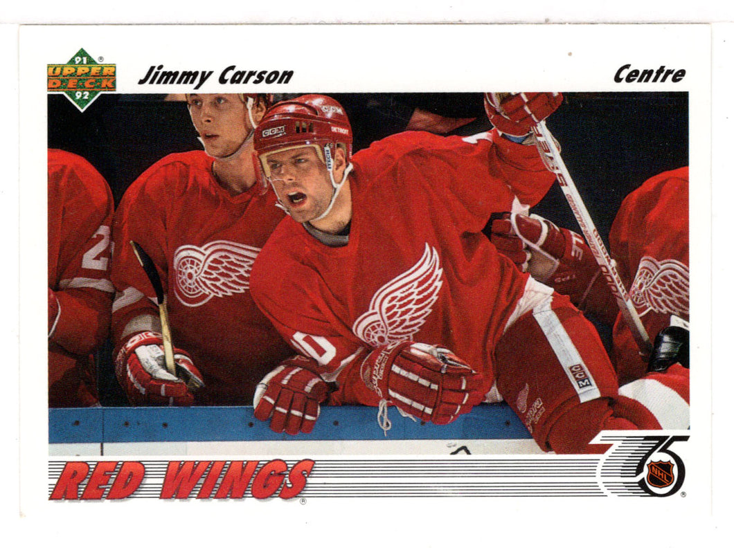 Jimmy Carson - Detroit Red Wings (NHL Hockey Card) 1991-92 Upper Deck # 161 Mint
