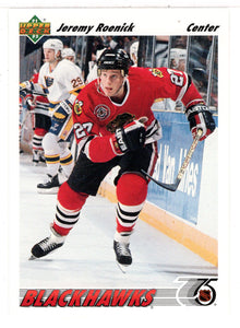 Jeremy Roenick - Chicago Blackhawks (NHL Hockey Card) 1991-92 Upper Deck # 166 Mint