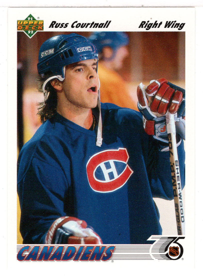 Russ Courtnall - Montreal Canadiens (NHL Hockey Card) 1991-92 Upper Deck # 168 Mint