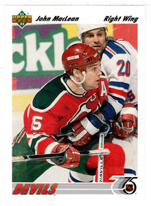 John MacLean - New Jersey Devils (NHL Hockey Card) 1991-92 Upper Deck # 169 Mint