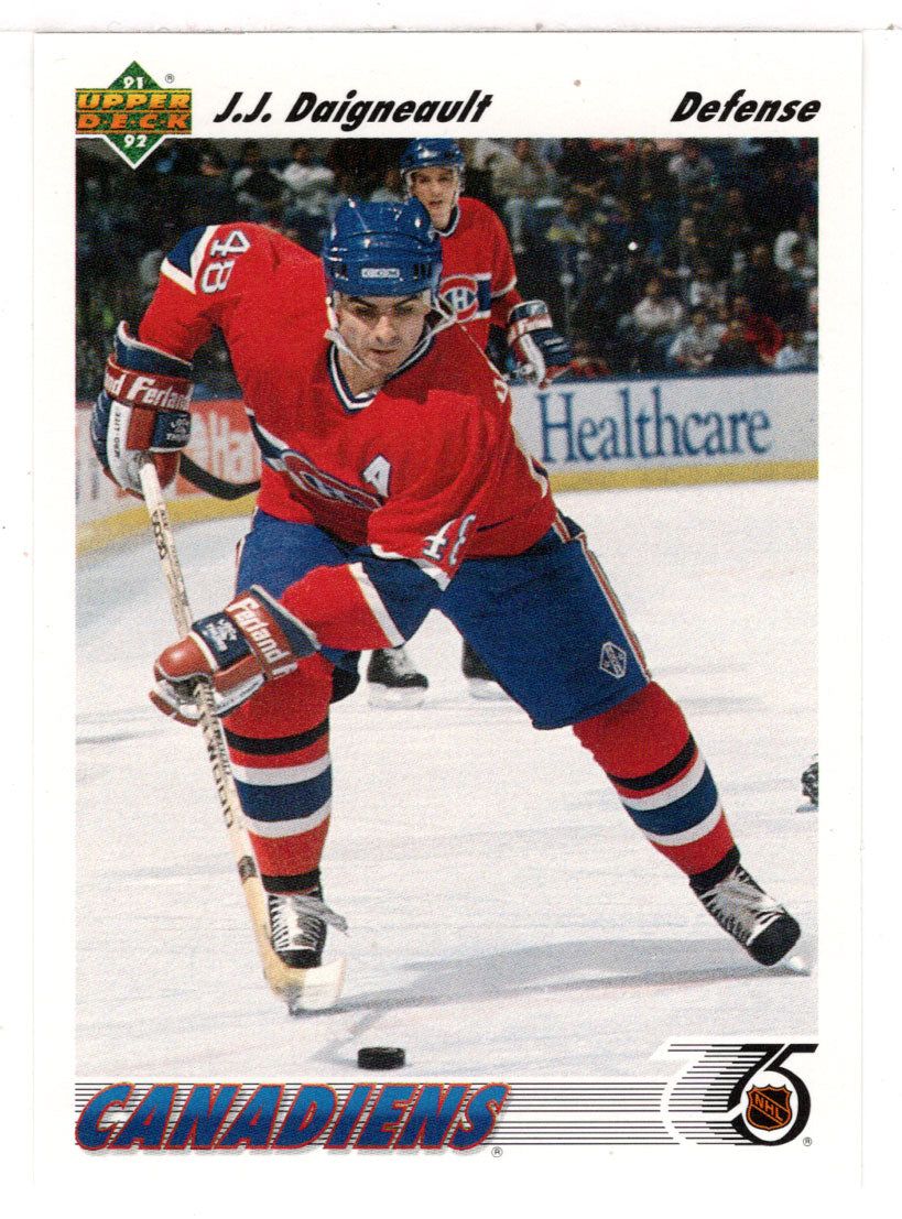 J.J. Daigneault - Montreal Canadiens (NHL Hockey Card) 1991-92 Upper Deck # 170 Mint