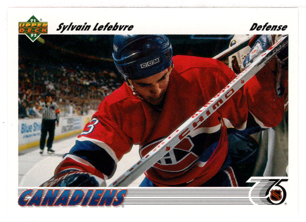 Sylvain Lefebvre - Montreal Canadiens (NHL Hockey Card) 1991-92 Upper Deck # 171 Mint