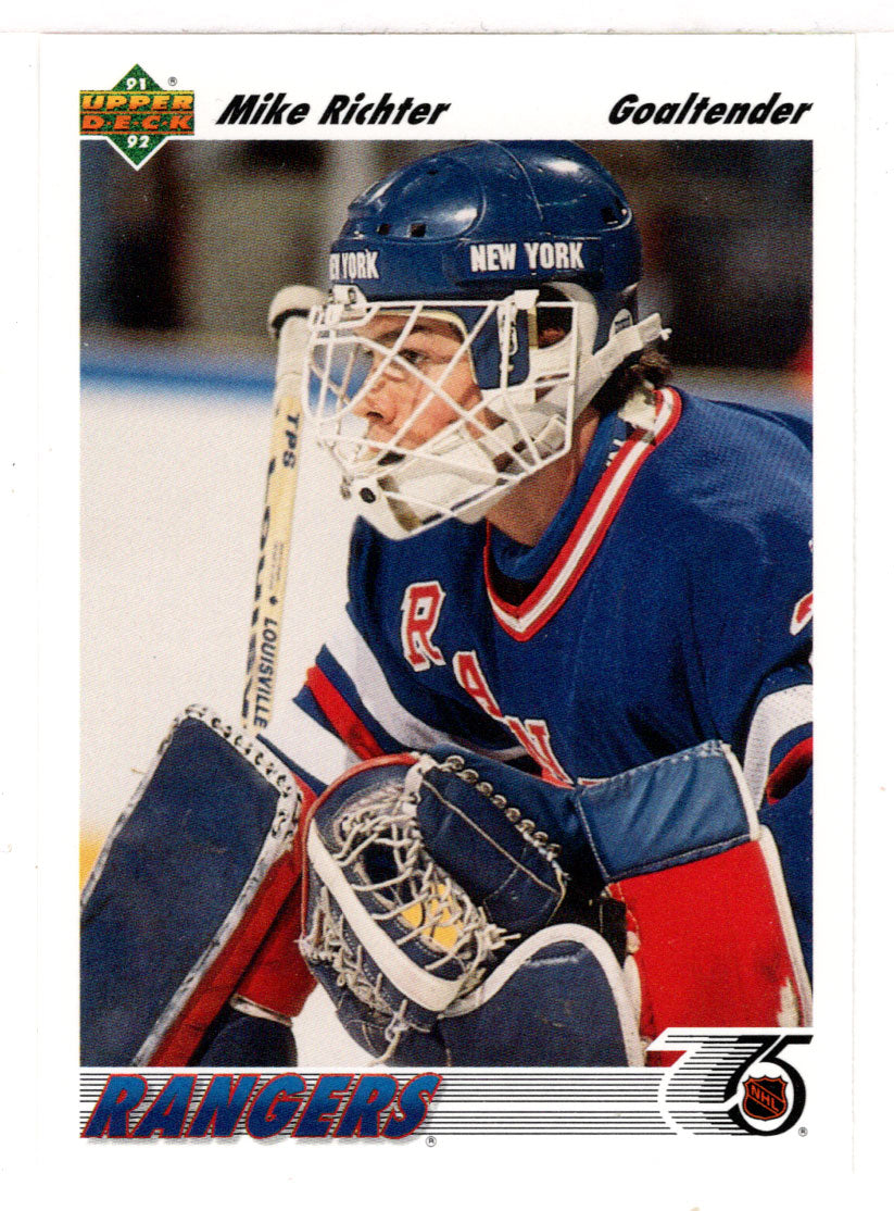 Mike Richter - New York Rangers (NHL Hockey Card) 1991-92 Upper Deck # 175 Mint
