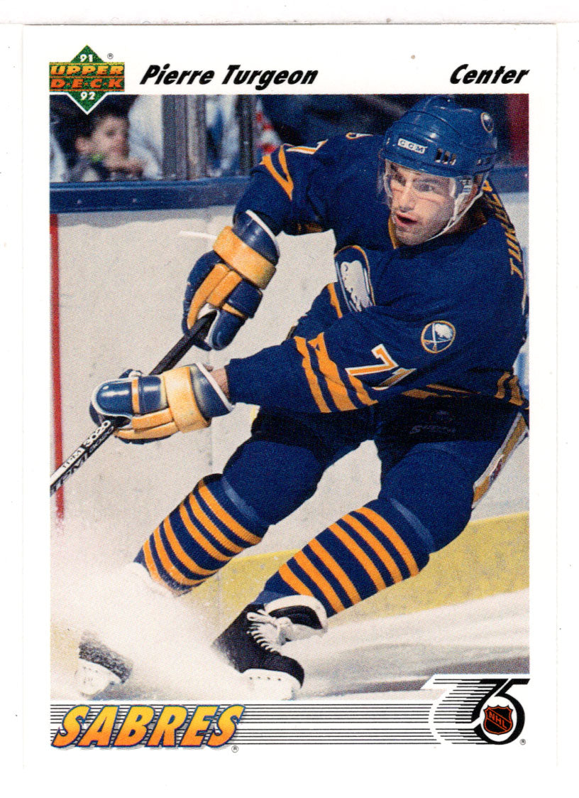 Pierre Turgeon - Buffalo Sabres (NHL Hockey Card) 1991-92 Upper Deck # 176 Mint