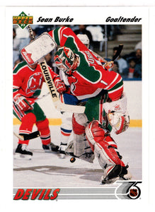 Sean Burke - New Jersey Devils (NHL Hockey Card) 1991-92 Upper Deck # 183 Mint