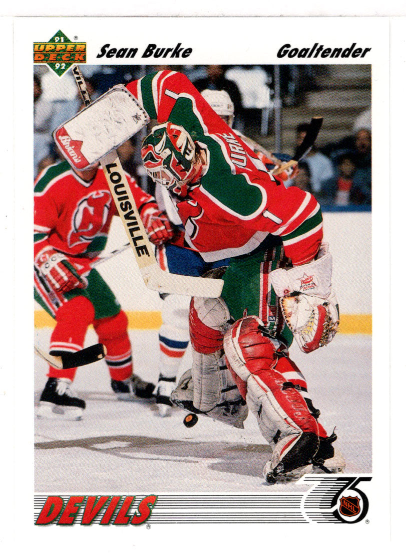 Sean Burke - New Jersey Devils (NHL Hockey Card) 1991-92 Upper Deck # 183 Mint