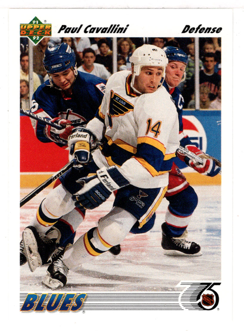 Paul Cavallini - St. Louis Blues (NHL Hockey Card) 1991-92 Upper Deck # 184 Mint