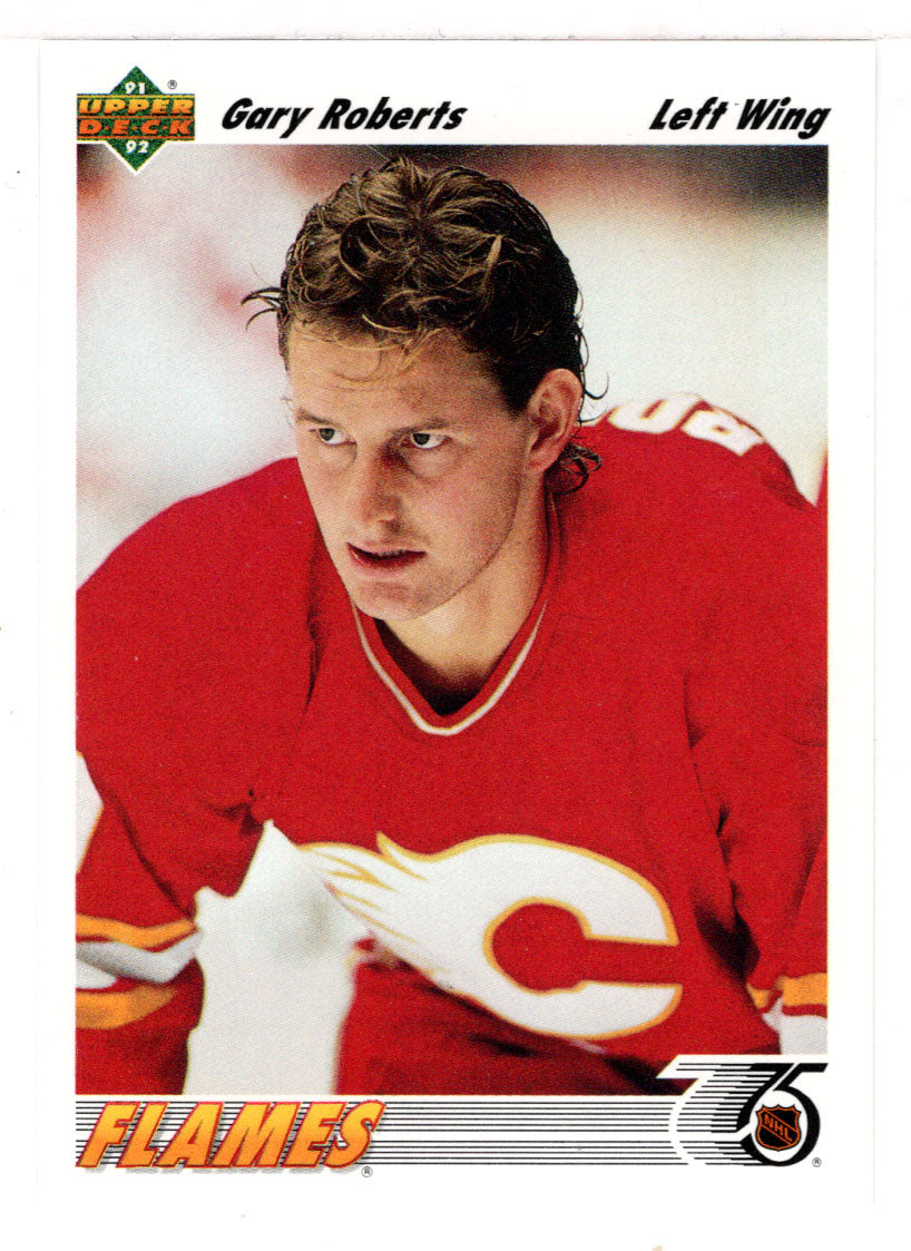  1991-92 O-Pee-Chee Hockey #320 Gary Roberts Calgary Flames  Official NHL Trading Card Produced By Topps : Collectibles & Fine Art